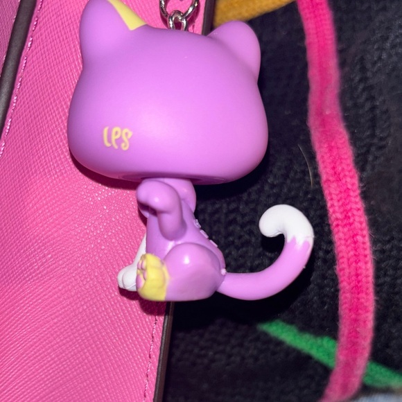 Littlest Pet Shop Purple Puma Cat Keychain purse Charm - Picture 10 of 11